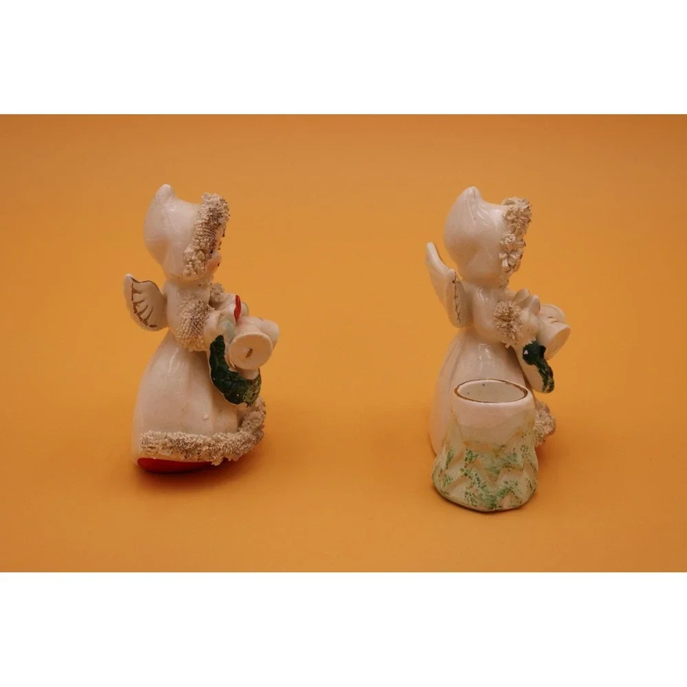 Vintage Angel Candle Holder Set, Christmas Home Decor